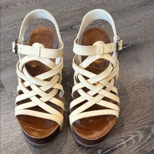 Blowfish Cream Strappy Sandals